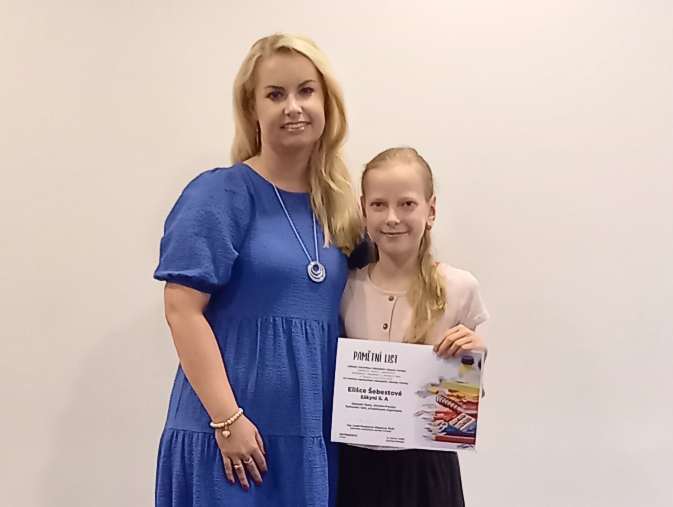 Slavnostní ocenění žáků paní starostkou